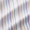 View 3 of product The Turnbull & Asser Colourful Garden Multi Stripe Cotton Sussex Nightshirt is UK-made, featuring vibrant stripes on white for timeless style and luxurious sleepwear comfort.