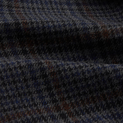 Charcoal Grey Check Wool Pierce Gown Image 3