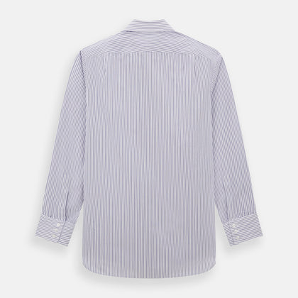 Purple Ticking Stripe Mayfair Shirt Image 2