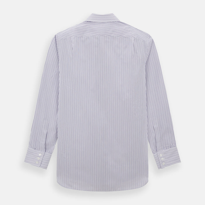 Purple Ticking Stripe Mayfair Shirt Image 2