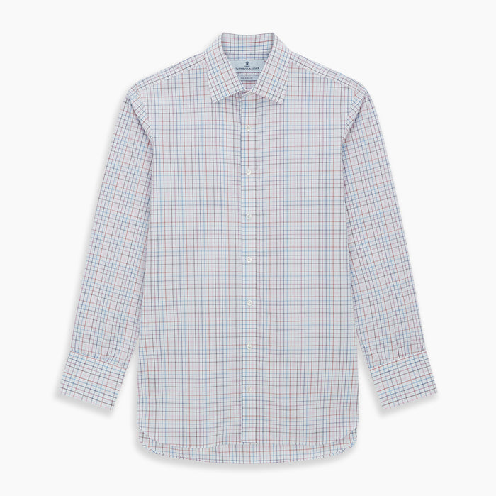 Pink Multi Double Grid Check Mayfair Shirt Image 6