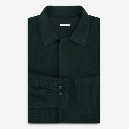 Forest Green Greenwich Knitted Overshirt Image 4
