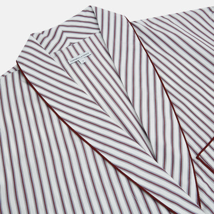 Burgundy Multi Stripe Winston Gown Image 1