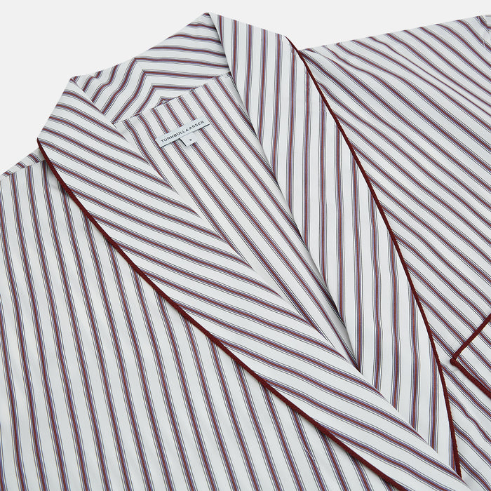Burgundy Multi Stripe Winston Gown Image 1