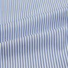 View 8 of product The Turnbull & Asser Navy and White Stripe Westminster Shirt features thin vertical stripes, a Turnbull collar, long sleeves, and classic British craftsmanship, shown flat on a white background.