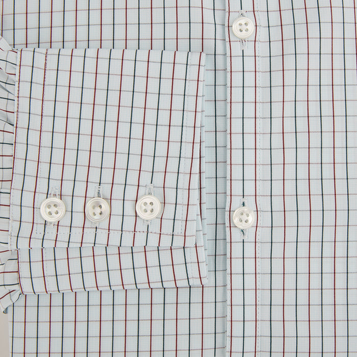 Forest Melange and Red Overlay Grid Check Westminster Shirt Image 3