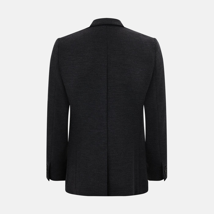 Charcoal Knitted Oxford Blazer Image 2