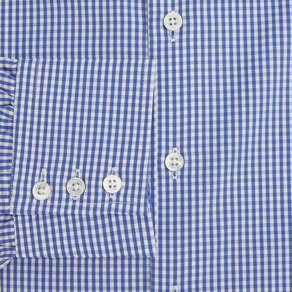 Blue Grid Check Belgravia Shirt Image 3