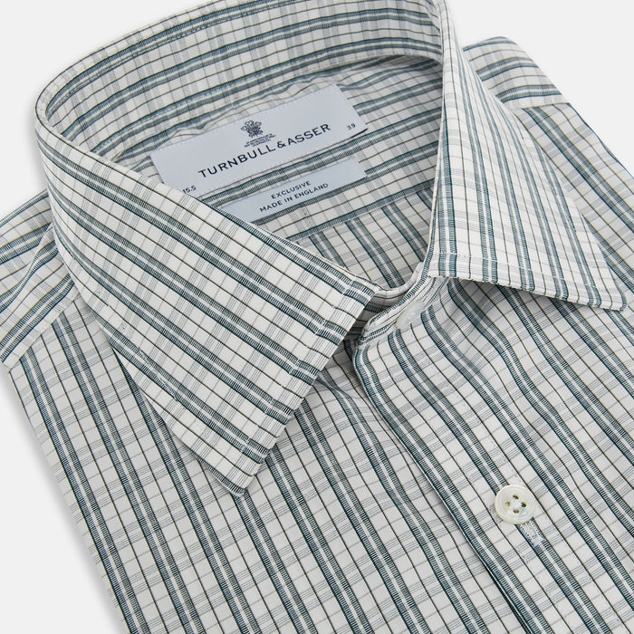 Forest Green Multi Check Mayfair Shirt Image 1