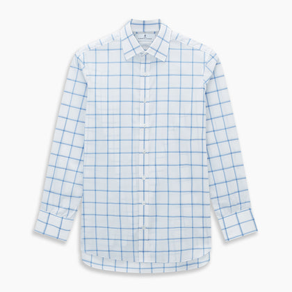 Colony Blue Grid Check Mayfair Shirt Image 6