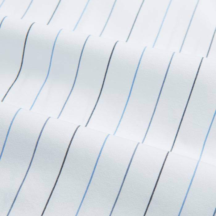 Blue Wide Pinstripe Mayfair Shirt Image 5
