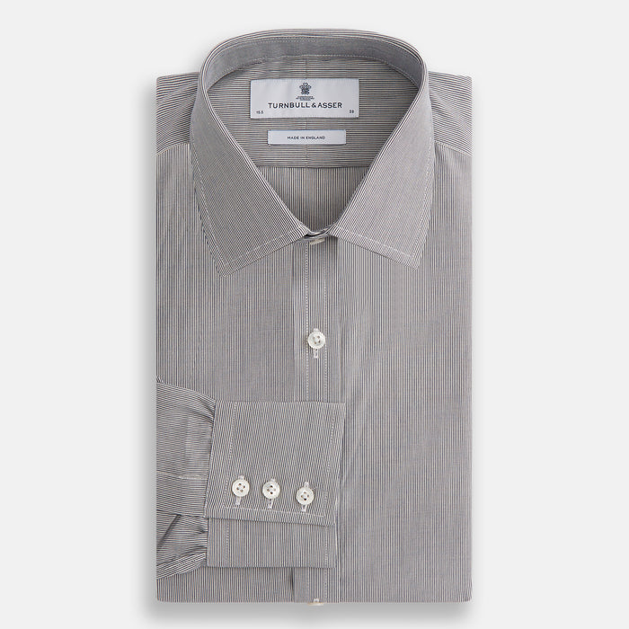 Navy Fine Stripe Mayfair Shirt Image 4