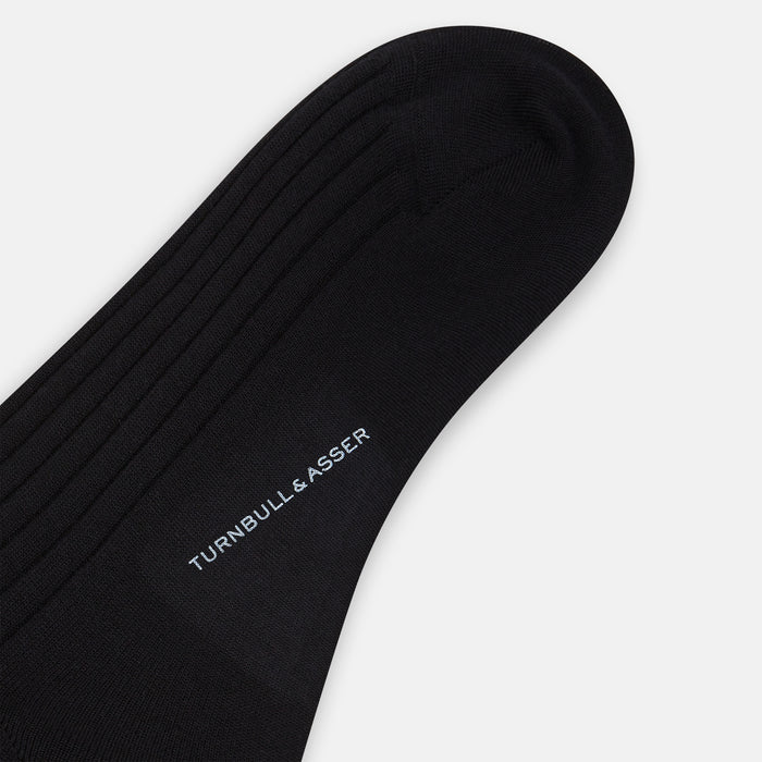 Black Wool Mid-Length Socks Image 2