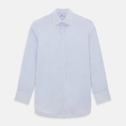 Blue and White Micro Check Mayfair Shirt