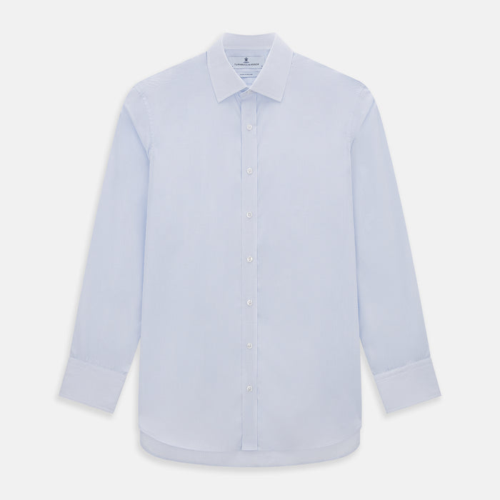 Blue and White Micro Check Mayfair Shirt