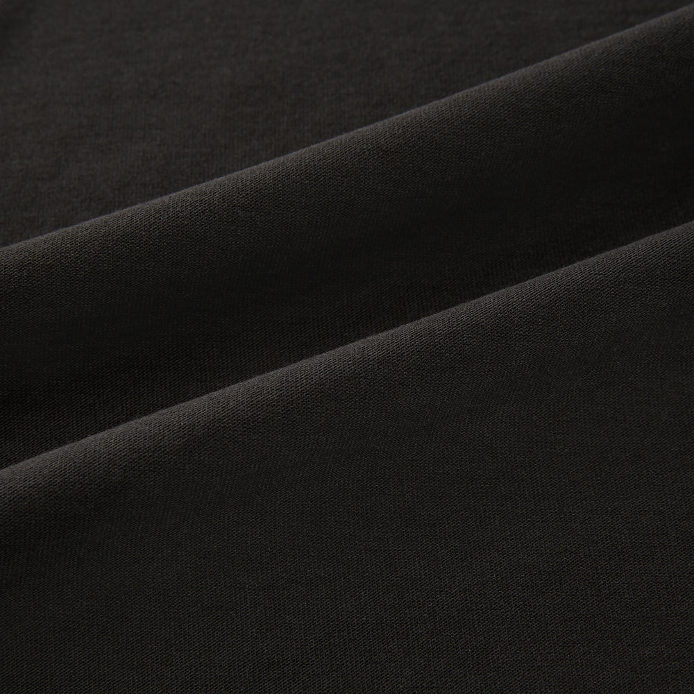 The Dark Chocolate Long-Sleeve T-shirt by Turnbull & Asser, featuring a plain crew neck design with no visible logos, is laid flat on a white background to showcase its quality and versatility.