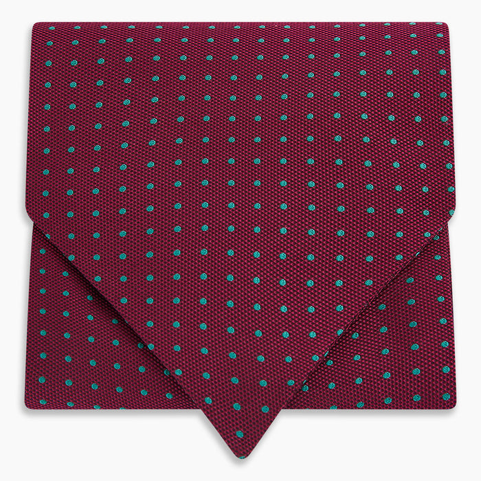 Blue and Burgundy Micro Dot Silk Cravat Image 4