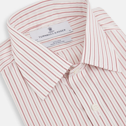 Red Multi Ticking Stripe Mayfair Shirt Image 1