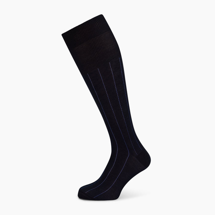 Azzurro/violet Dash Striped Long Socks Image 4