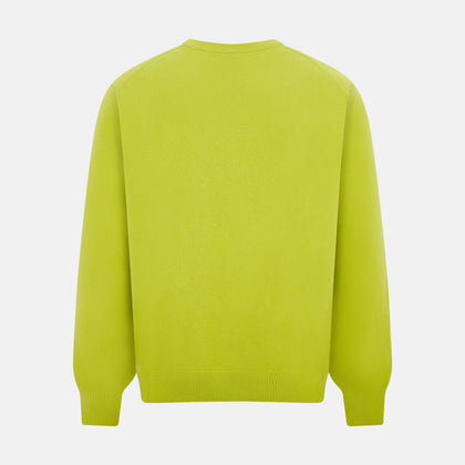 Lemon Green Cashmere Round Neck Jumper Image 7