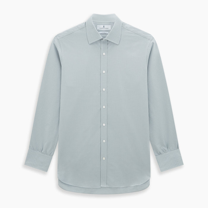 Pale Blue Fine Check Mayfair Shirt Image 6