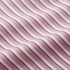 View 2 of product The Orange Multi Stripe Cotton Sussex Nightshirt by Turnbull & Asser features a classic collar, red and white vertical stripes, a chest pocket with blue trim, button-down front, and curved hem—a luxe take on the traditional nightshirt.