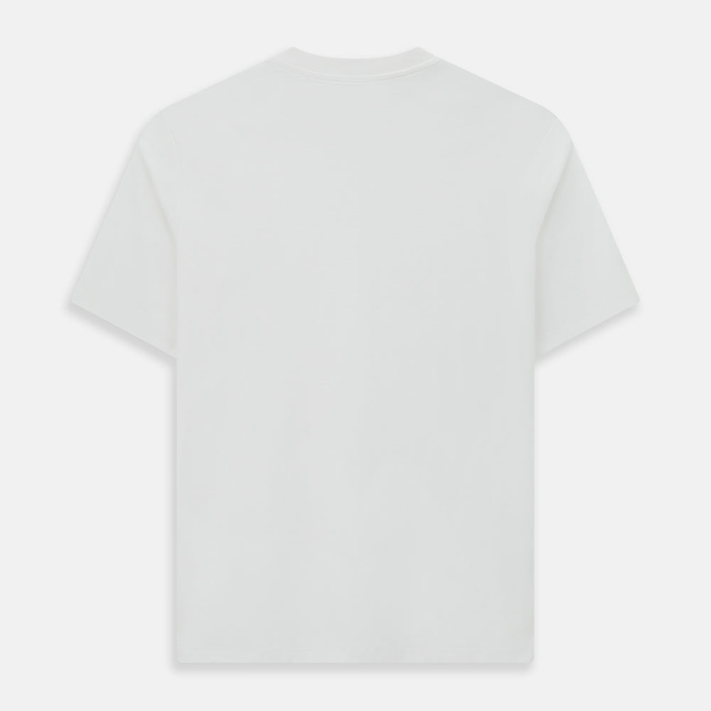 Turnbull & Asser’s White Short-Sleeve T-shirt, shown on a white background, features a classic crew neck and minimalist design without logos or patterns—ideal for versatile everyday wear.