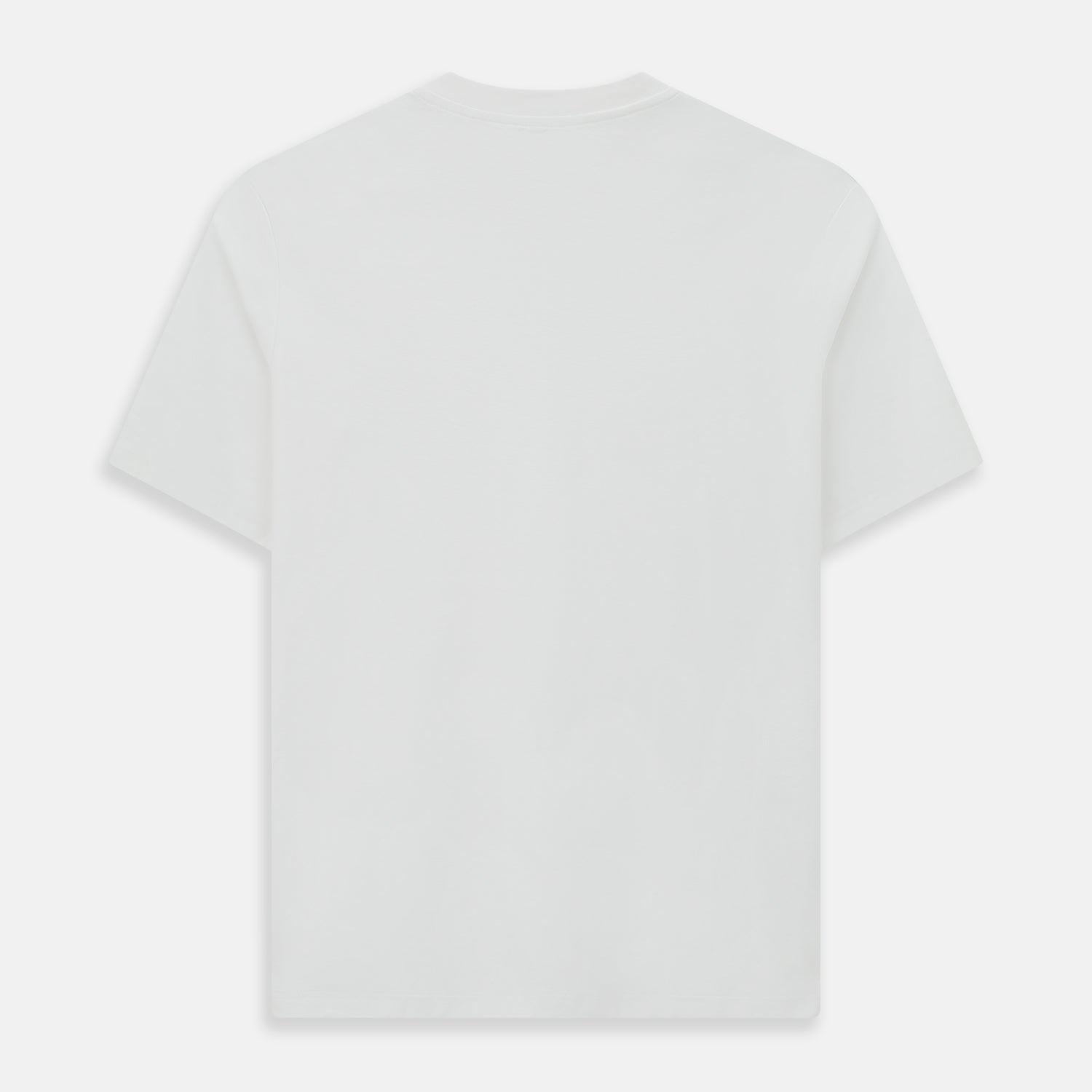 View 3 of product Turnbull & Asser’s White Short-Sleeve T-shirt, shown on a white background, features a classic crew neck and minimalist design without logos or patterns—ideal for versatile everyday wear.