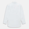 View 3 of product The PLAIN WHITE WESTMINSTER SHIRT WITH TURNBULL COLLAR AND 3-BUTTON CUFFS by Turnbull & Asser features refined British craftsmanship, long sleeves, a straight hem, and a crisp white design displayed on a plain background.