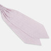 View 3 of product A lilac flower-patterned silk cravat by Turnbull & Asser, elegantly displayed on a white background for a refined touch of British style.