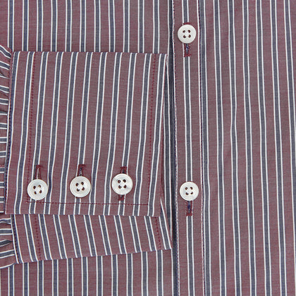 Wine Ticking Stripe Westminster Shirt Image 3