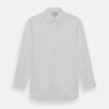 View 1 of product The Turnbull & Asser Plain White Cotton Shirt features a T&A collar and double cuffs, shown flat on a white background—ideal for pairing with standout ties or achieving a minimalist look.