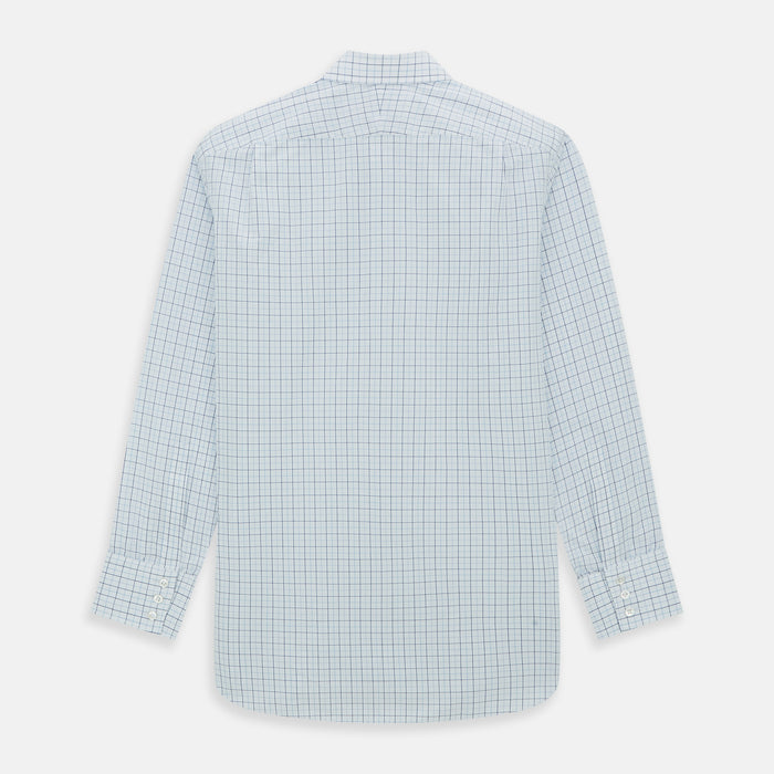 Blue Overlay Grid Check Mayfair Shirt Image 2