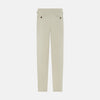 View 3 of product Turnbull & Asser Taupe Cotton Blend Henry Trousers with a straight-leg formal cut, button and zipper closure, belt loops, and side pockets, shown against a plain white background.