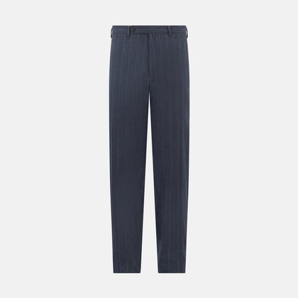 Navy Striped Edmund trousers