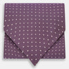 View 1 of product The Lilac and Violet Micro Dot Silk Cravat by Turnbull & Asser features small white polka dots on elegant silk, expertly crafted for a refined look, and is shown against a white background.