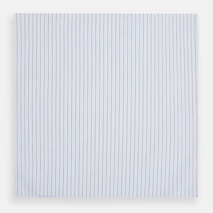 Hand Rolled Blue Multi Stripe Handkerchief Image 2