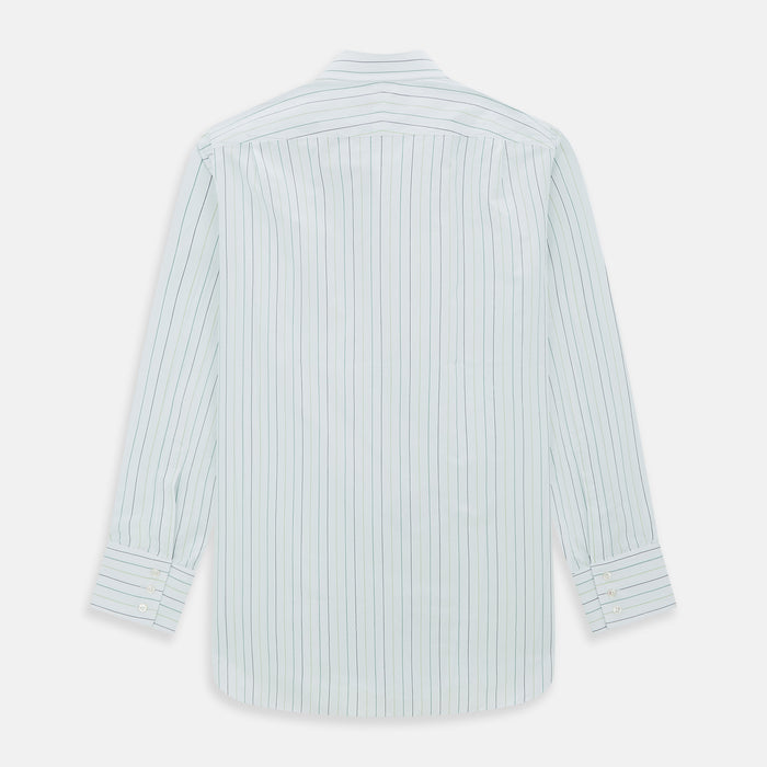 Green Wide Pinstripe Mayfair Shirt Image 2