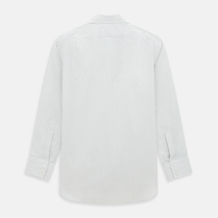 Petrol Hairline Stripe Mayfair Shirt Image 2