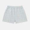 View 1 of product Turnbull & Asser Multicoloured Check Godfrey Boxer Shorts, crafted from Italian cotton with an elastic waistband, shown flat on a white background.