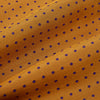 View 4 of product The Navy and Orange Micro Dot Silk Cravat by Turnbull & Asser features a refined pattern of micro dots, bringing color and sophistication to formalwear, displayed against a white background.