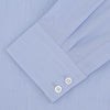 View 2 of product A Turnbull & Asser Tailored Fit Light Blue End-on-End Shirt with a Kent collar and 2-button cuffs is shown neatly folded on a plain white background. The shirt features classic styling and the Turnbull & Asser label.