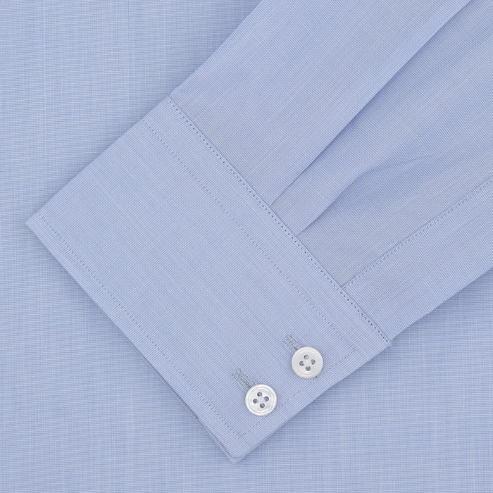 Tailored Fit Light Blue End-on-End Shirt With Kent Collar and 2-Button Cuffs Image 1