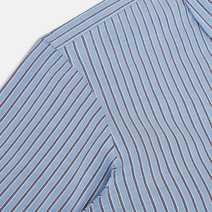Steel Blue Ticking Stripe Westminster Shirt Image 5