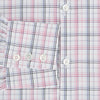 View 4 of product The Purple and Blue Multi Check Westminster Shirt by Turnbull & Asser features a refined plaid pattern, long sleeves, and button-up design—displayed flat to showcase hallmark British craftsmanship.