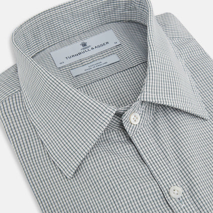 Forest Green Micro Tattersall Westminster Shirt Image 1