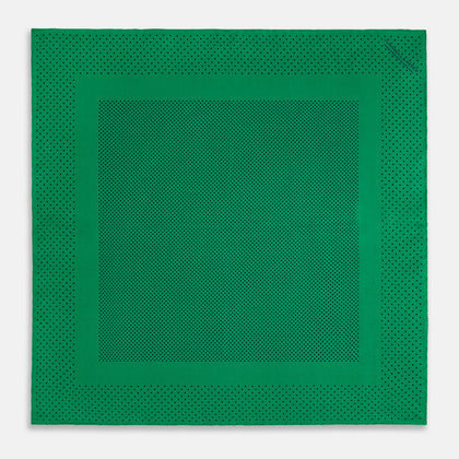Green Dot Silk Pocket Square Image 3