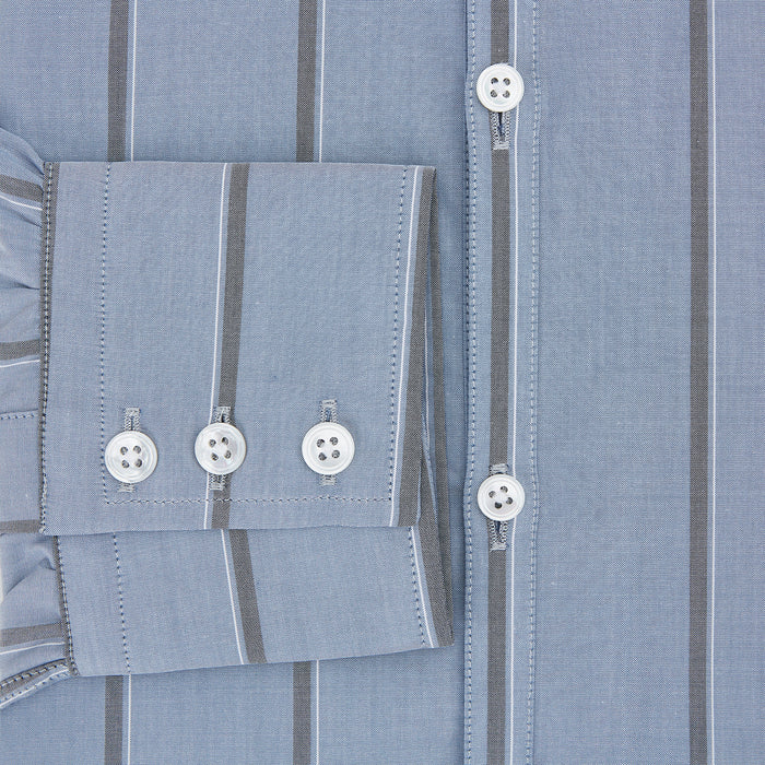 Steel Blue Track Stripe Westminster Shirt Image 3