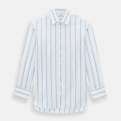 Steel Grey Track Stripe Mayfair Shirt