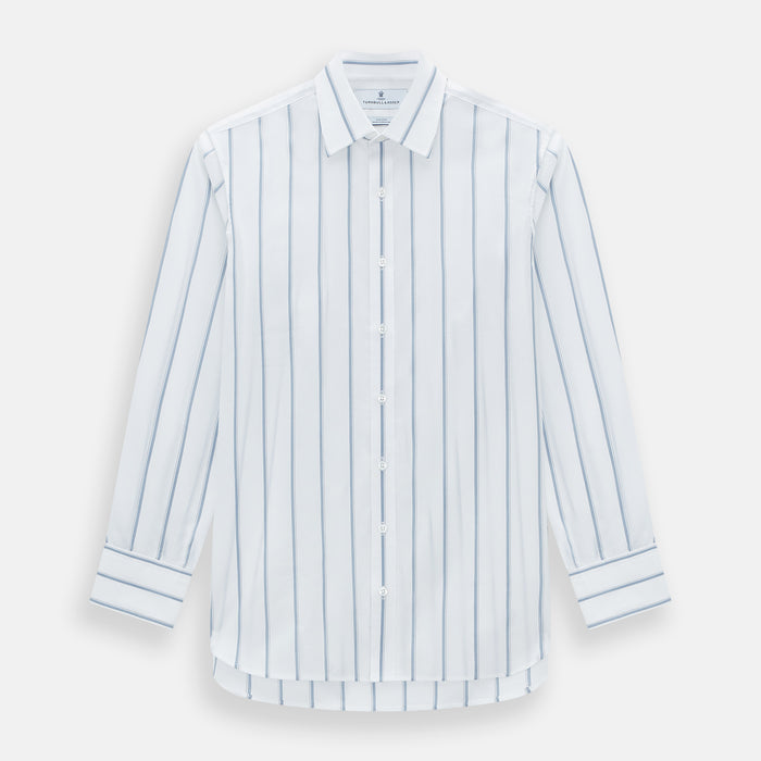 Steel Grey Track Stripe Mayfair Shirt